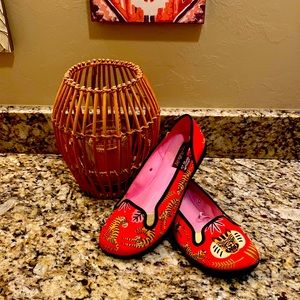 Chocolatica slip-on shoes in vibrant print. Brand new, never worn.